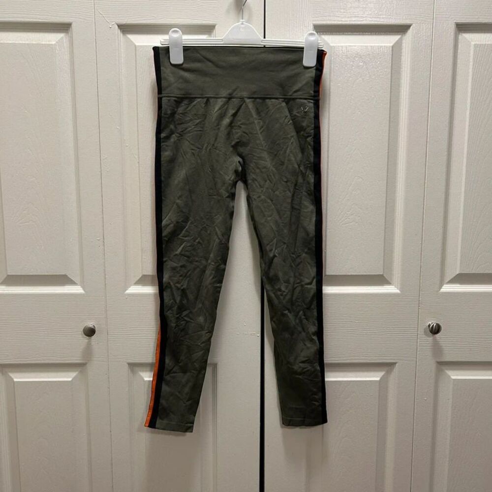 Forever 21 Olive Green Side Stripe Seamless Leggings